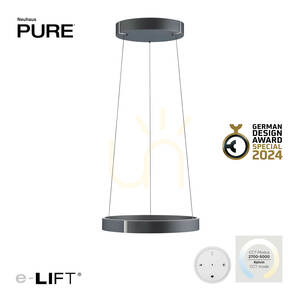 PURE E-CLIPSE 2560-15 Grau 2xLED-Pendelleuchte small 1