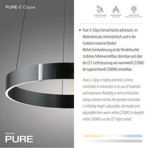 PURE E-CLIPSE 2560-15 Grau 2xLED-Pendelleuchte small 3