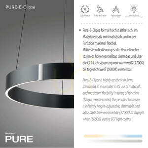 PURE E-CLIPSE 2560-15 Grau 2xLED-Pendelleuchte small 4