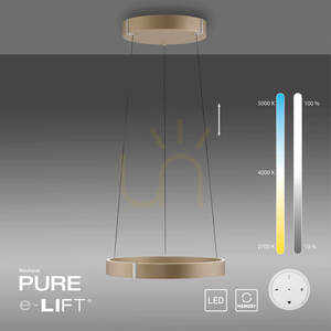 PURE E-CLIPSE 2560-97 Braun 2xLED-Pendelleuchte small 18