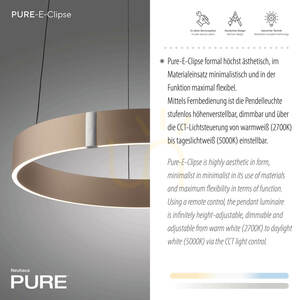 PURE E-CLIPSE 2560-97 Braun 2xLED-Pendelleuchte small 3
