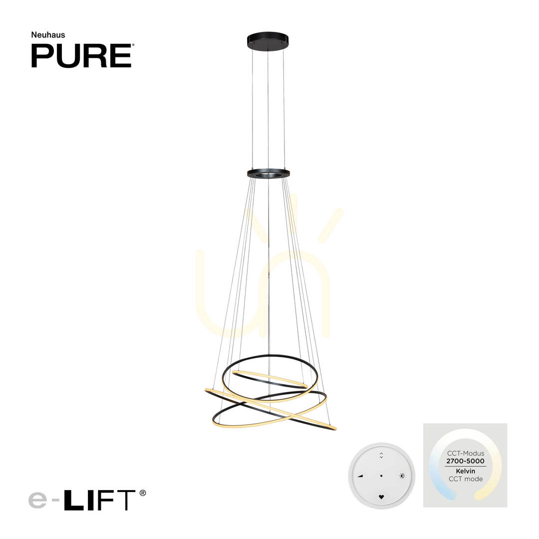 Aussicht PURE E-FLYING RINGS 2566-15 Grau 1xLED-Hängeleuchte PURE E-FLYING RINGS 2566-15 Grau 1xLED-Hängeleuchte
