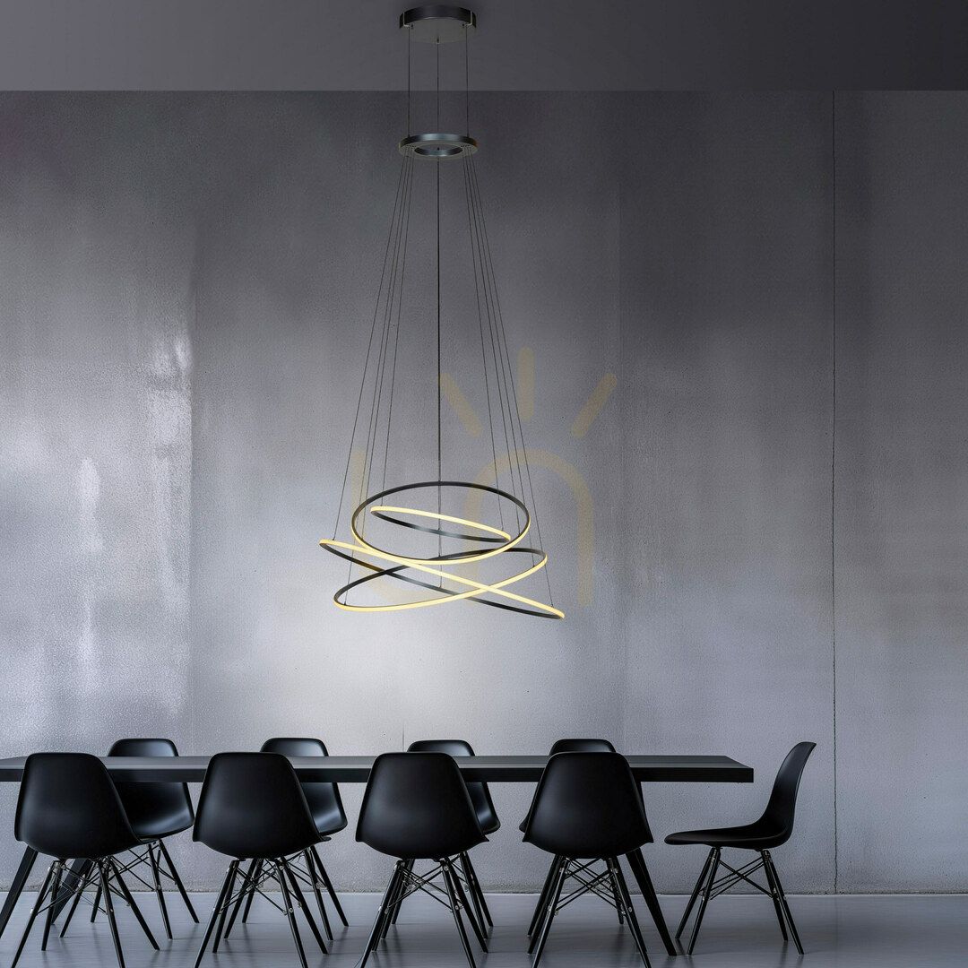 Prüfen PURE E-FLYING RINGS 2566-15 Grau 1xLED-Hängeleuchte PURE E-FLYING RINGS 2566-15 Grau 1xLED-Hängeleuchte
