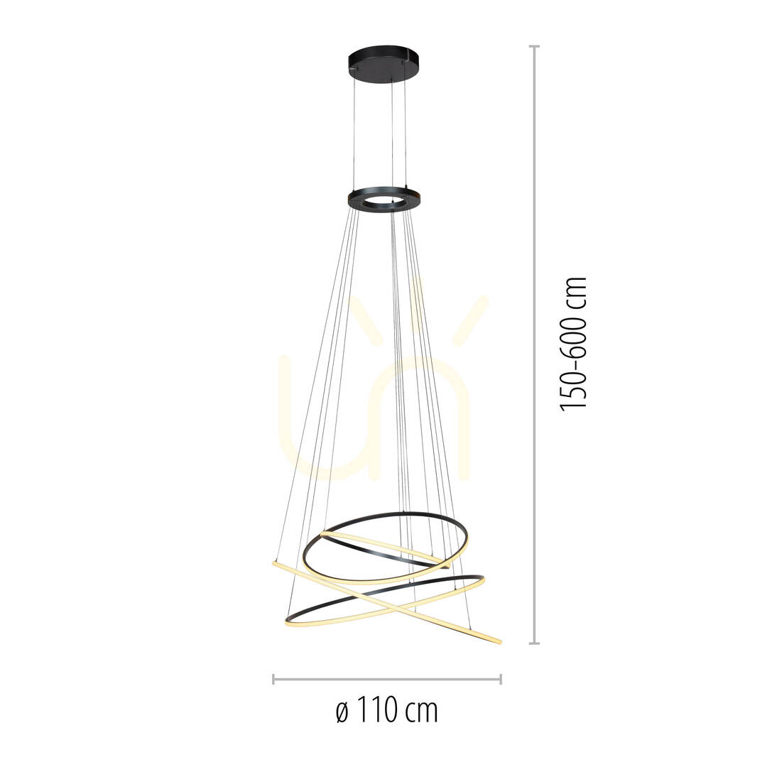 Anzeige PURE E-FLYING RINGS 2566-15 Grau 1xLED-Hängeleuchte PURE E-FLYING RINGS 2566-15 Grau 1xLED-Hängeleuchte