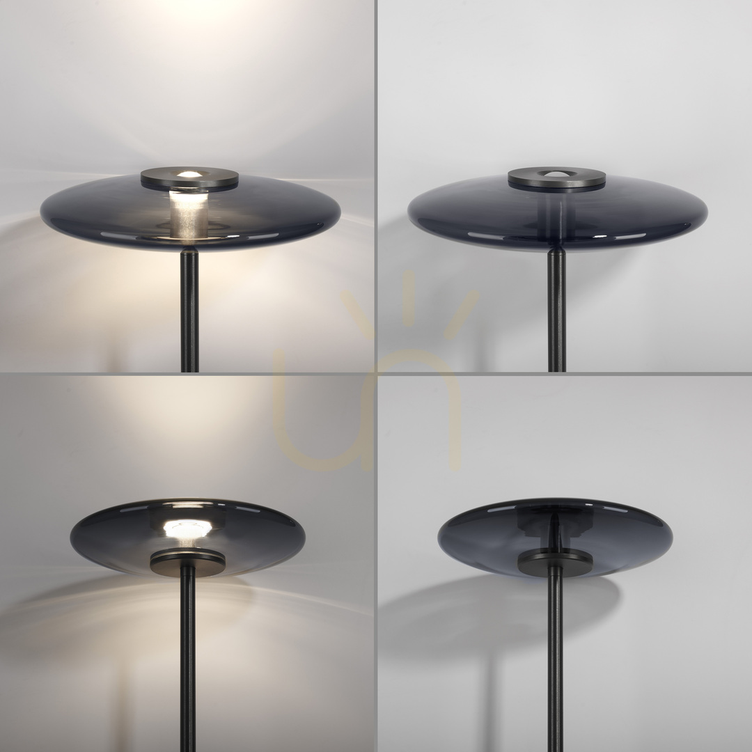 Vorschau PURE VITRUM 481-15 Stehlampe, grau, 2xLED PURE VITRUM 481-15 Stehlampe, grau, 2xLED