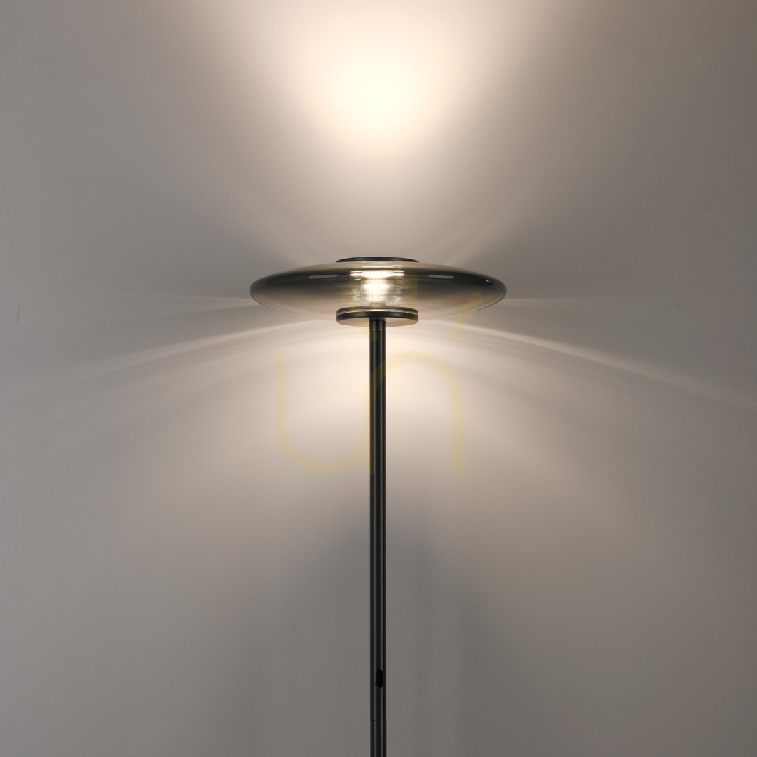 Zeige PURE VITRUM 481-15 Stehlampe, grau, 2xLED PURE VITRUM 481-15 Stehlampe, grau, 2xLED