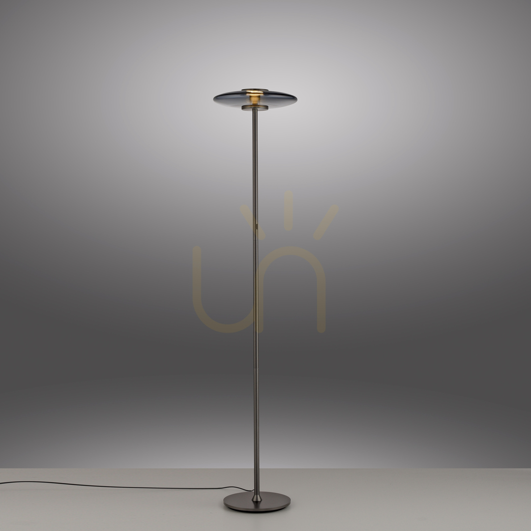 Prüfen PURE VITRUM 481-15 Stehlampe, grau, 2xLED PURE VITRUM 481-15 Stehlampe, grau, 2xLED