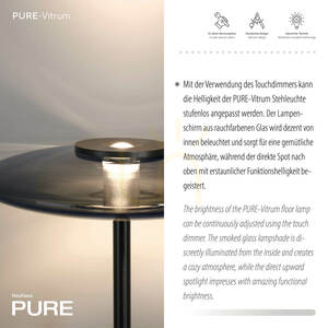 PURE VITRUM 481-15 Stehlampe, grau, 2xLED 3 PURE VITRUM 481-15 Stehlampe, grau, 2xLED small 3