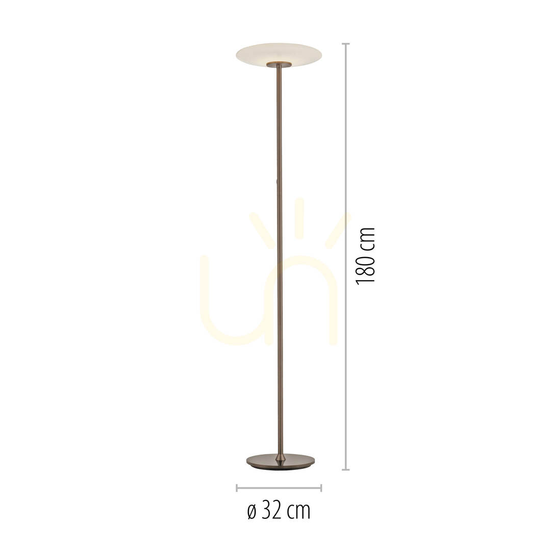 Anzeige PURE VITRUM 481-34 Stehlampe, braun, 2xLED PURE VITRUM 481-34 Stehlampe, braun, 2xLED
