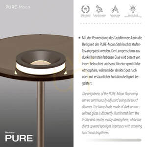PURE MOON 594-97 Stehlampe, braun, 2xLED small 4