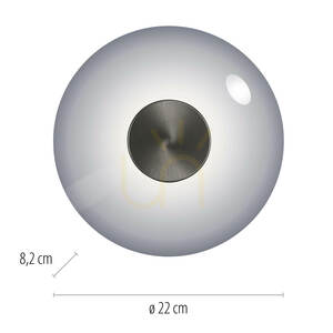 PURE VITRUM 6082-15 Wandleuchte, grau, 1xLED small 8