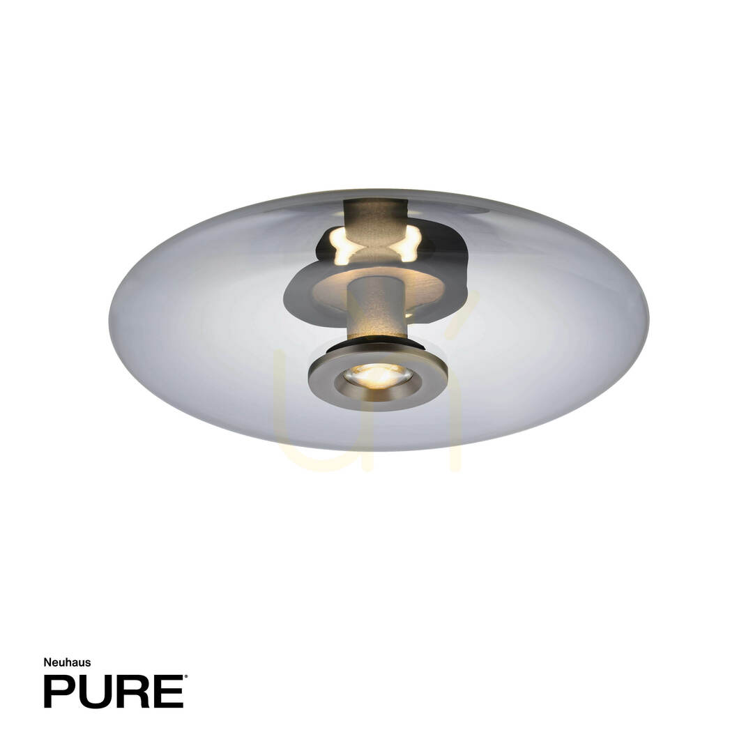 Aussicht PURE VITRUM 6083-15 Deckenleuchte, grau, 2xLED PURE VITRUM 6083-15 Deckenleuchte, grau, 2xLED