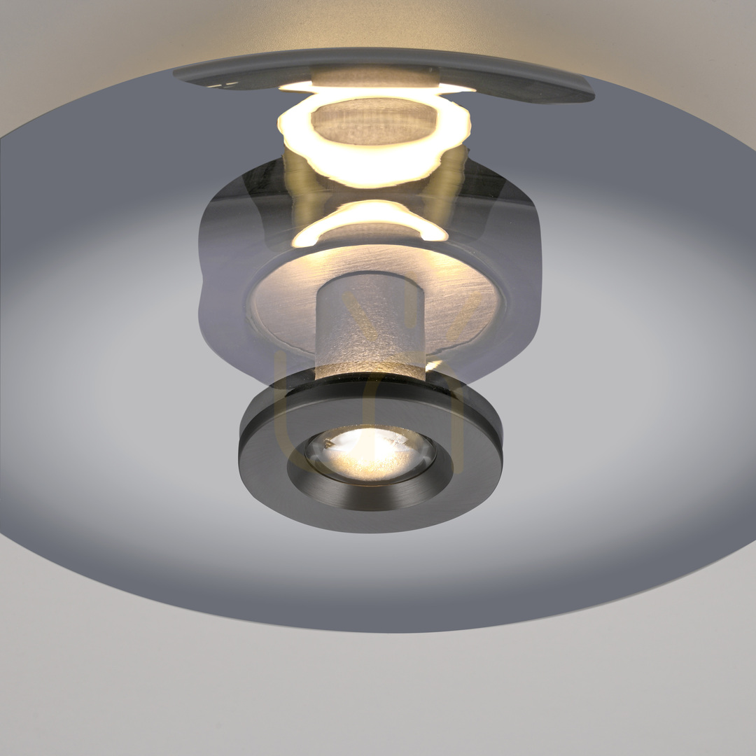Zeige PURE VITRUM 6083-15 Deckenleuchte, grau, 2xLED PURE VITRUM 6083-15 Deckenleuchte, grau, 2xLED