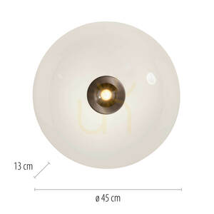 PURE VITRUM 6083-34 Braune Deckenleuchte, 2xLED small 8