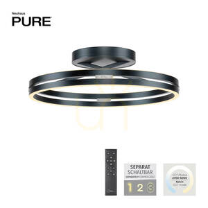 PURE LOOP 6552-15 Deckenleuchte, grau, 2xLED 1 PURE LOOP 6552-15 Deckenleuchte, grau, 2xLED small 1