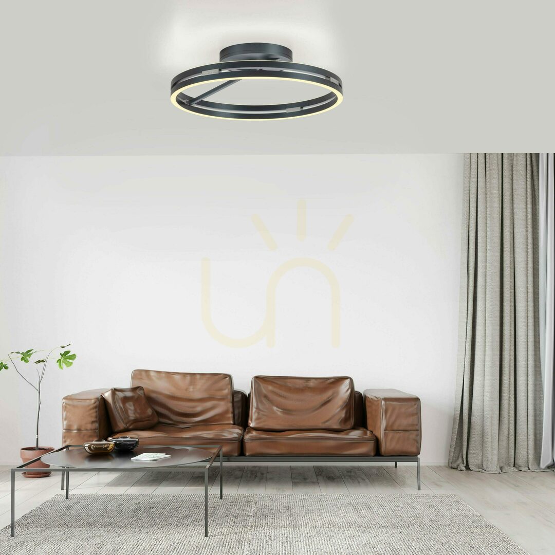 Anzeige PURE LOOP 6552-15 Deckenleuchte, grau, 2xLED PURE LOOP 6552-15 Deckenleuchte, grau, 2xLED