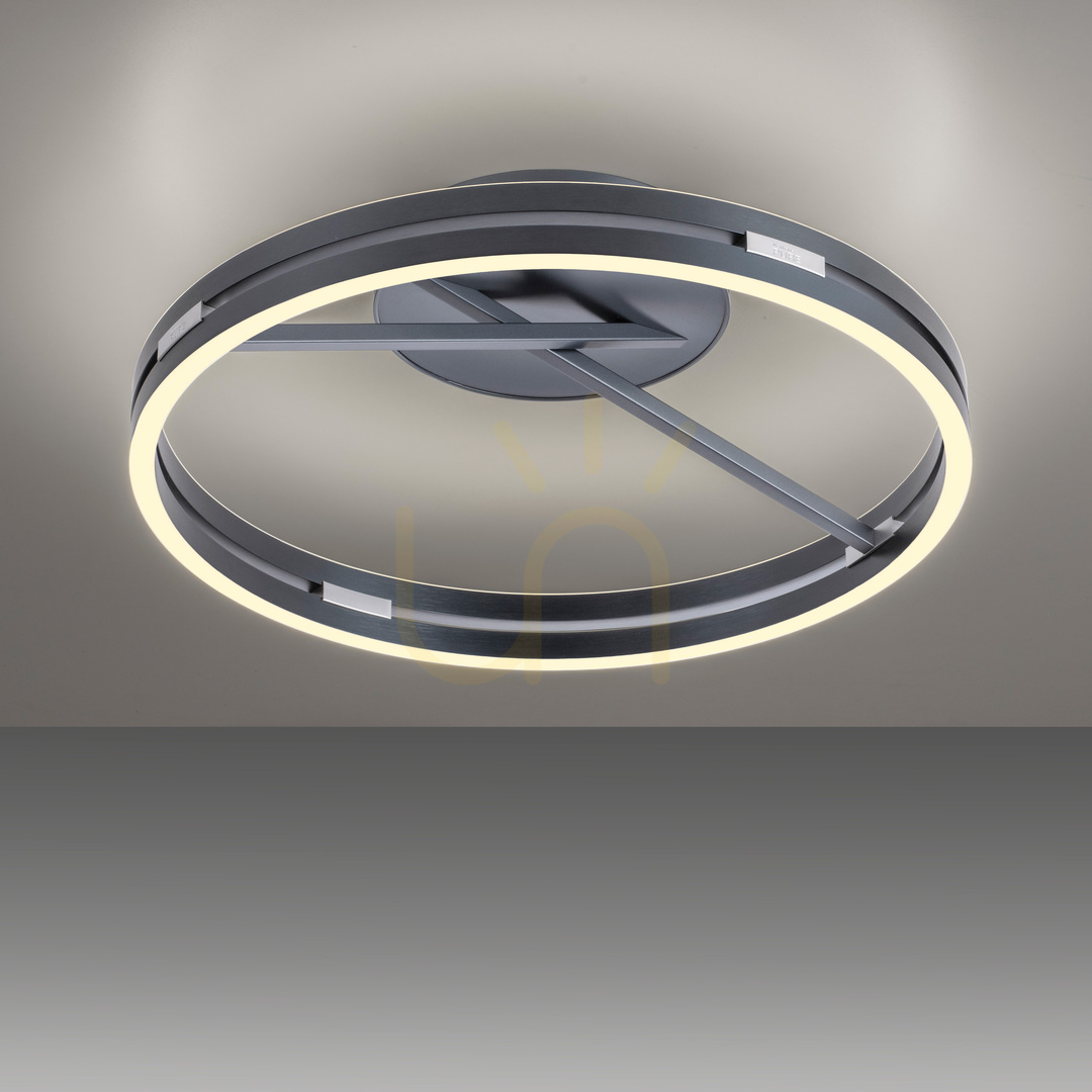 Zeige PURE LOOP 6552-15 Deckenleuchte, grau, 2xLED PURE LOOP 6552-15 Deckenleuchte, grau, 2xLED