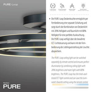 PURE LOOP 6552-15 Deckenleuchte, grau, 2xLED 4 PURE LOOP 6552-15 Deckenleuchte, grau, 2xLED small 4