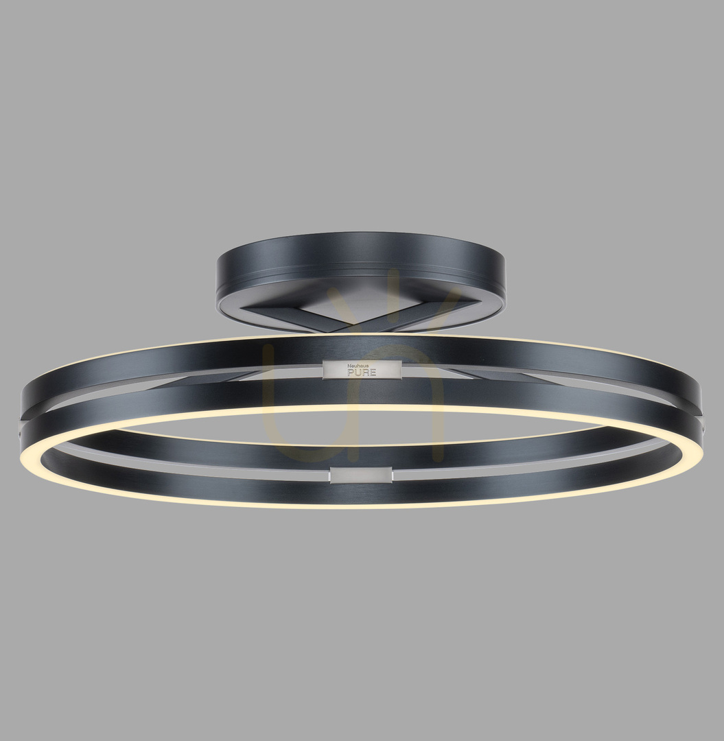 Prüfen PURE LOOP 6552-15 Deckenleuchte, grau, 2xLED PURE LOOP 6552-15 Deckenleuchte, grau, 2xLED