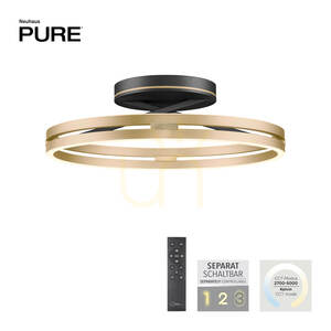 PURE LOOP 6552-68 Schwarze Deckenleuchte, 2xLED 1 PURE LOOP 6552-68 Schwarze Deckenleuchte, 2xLED small 1