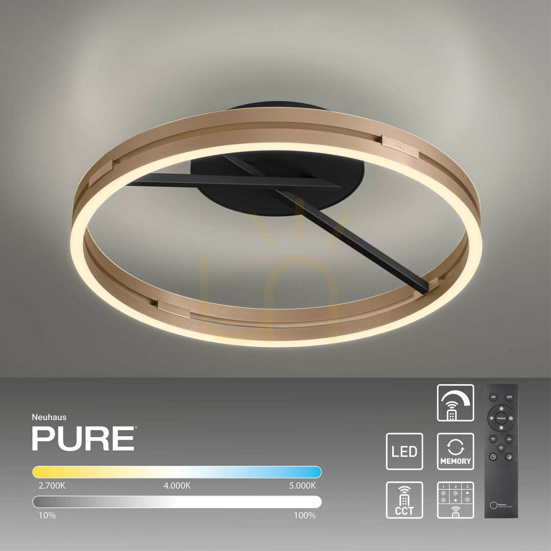 Zeige PURE LOOP 6552-68 Schwarze Deckenleuchte, 2xLED PURE LOOP 6552-68 Schwarze Deckenleuchte, 2xLED