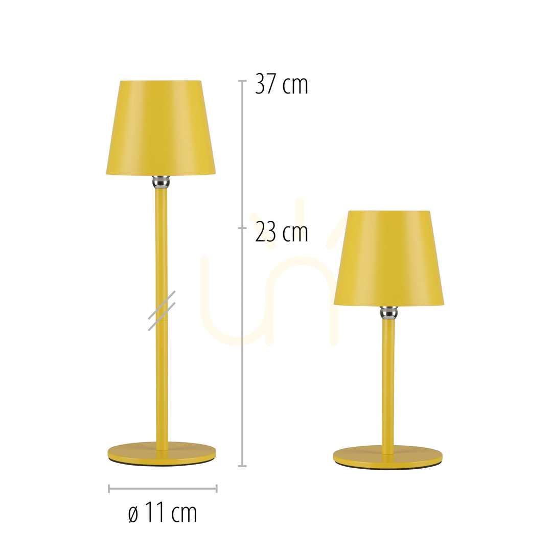 Zeige BOTERIA 19251-81 Tischlampe, gelb, 1xLED BOTERIA 19251-81 Tischlampe, gelb, 1xLED