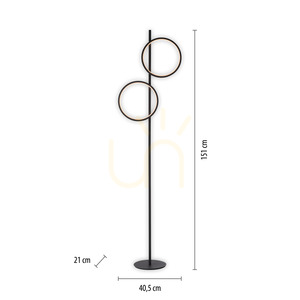MINI RITUS 15396-18 Stehlampe, schwarz, 2xLED small 8