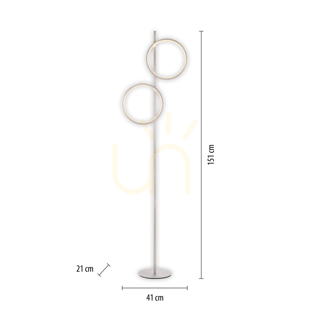 Anzeige MINI RITUS 15396-21 Stehlampe, Silber, 2xLED MINI RITUS 15396-21 Stehlampe, Silber, 2xLED
