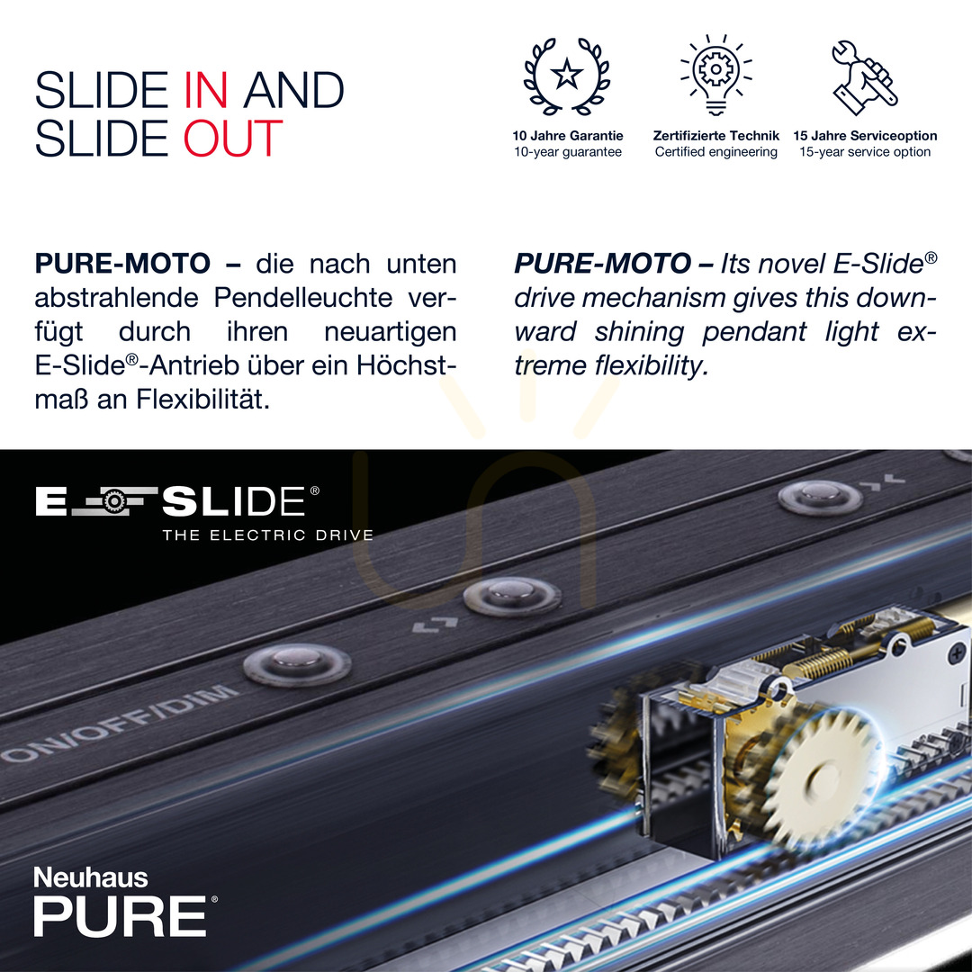 Anzeige PURE-MOTO 2525-60 Pendelleuchte aus Messing mit 3 LEDs PURE-MOTO 2525-60 Pendelleuchte aus Messing mit 3 LEDs