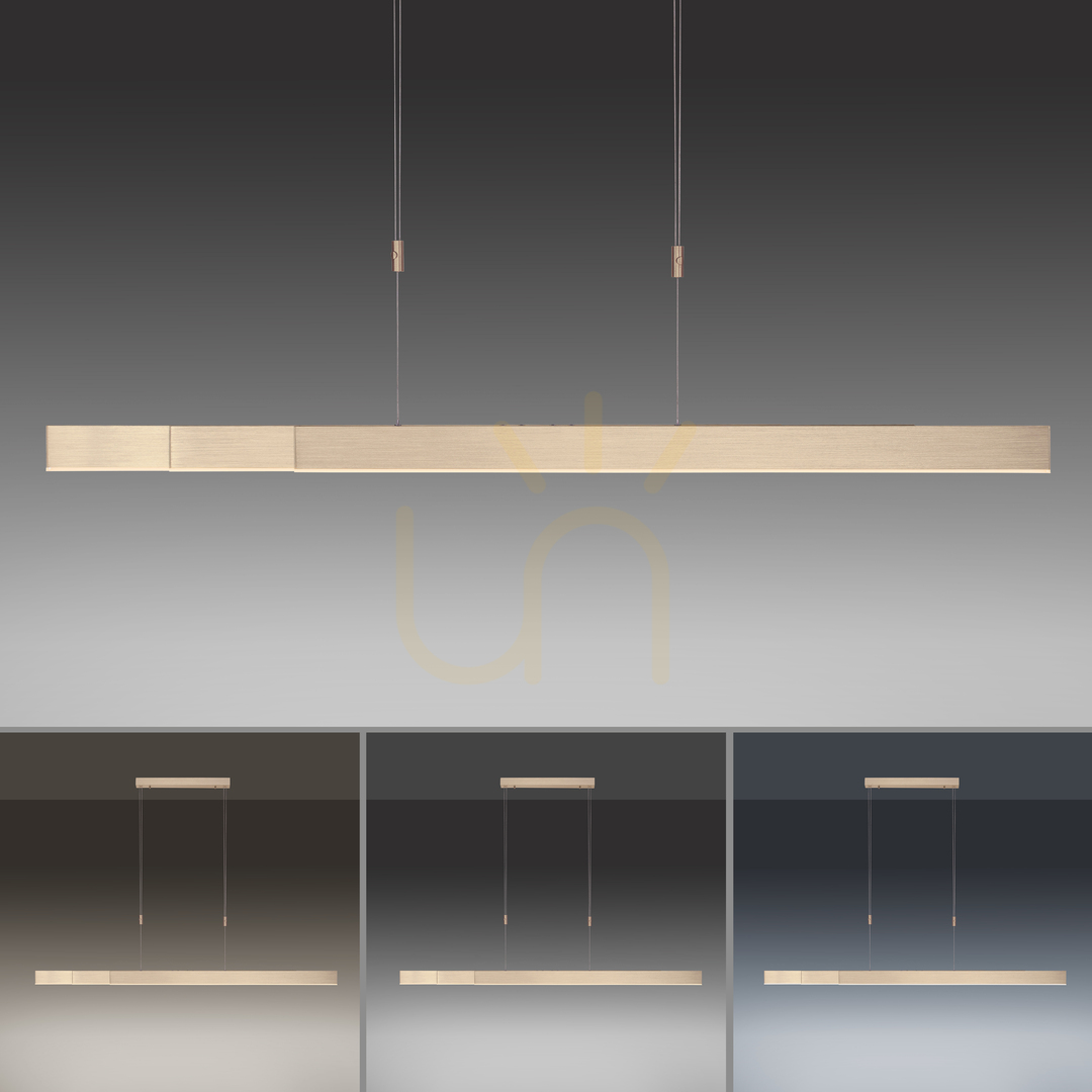 Zeige PURE-MOTO 2525-60 Pendelleuchte aus Messing mit 3 LEDs PURE-MOTO 2525-60 Pendelleuchte aus Messing mit 3 LEDs