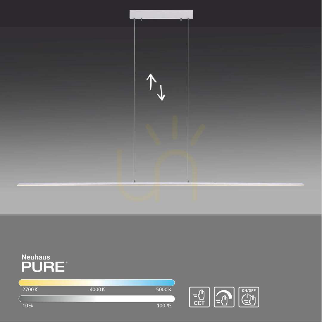 Vorschau PURE-LITE 8377-55 Silber 1xLED-Pendelleuchte PURE-LITE 8377-55 Silber 1xLED-Pendelleuchte