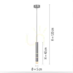 PURE-VEGA 2211-95 Silber 4xLED-Pendelleuchte small 7