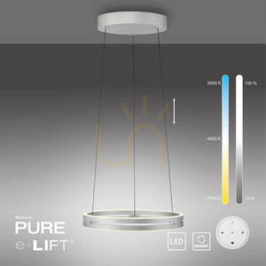 PURE E-LOOP 2550-95 Silber 2xLED-Pendelleuchte small 11