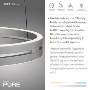 PURE E-LOOP 2550-95 Silber 2xLED-Pendelleuchte small 4