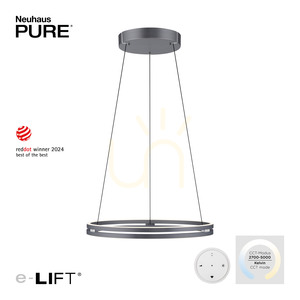 PURE E-LOOP 2551-15 Grau 2xLED-Pendelleuchte 1 PURE E-LOOP 2551-15 Grau 2xLED-Pendelleuchte small 1