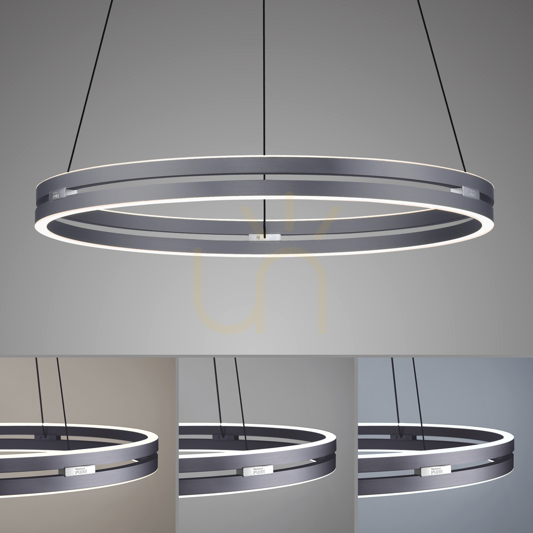 Prüfen PURE E-LOOP 2551-15 Grau 2xLED-Pendelleuchte PURE E-LOOP 2551-15 Grau 2xLED-Pendelleuchte