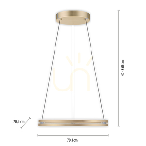 PUREE-LOOP 2551-60 Pendelleuchte aus Messing mit 2 LEDs small 8