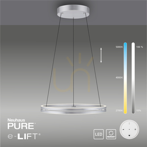 PUREE-LOOP 2551-95 Silber 2xLED-Pendelleuchte small 12
