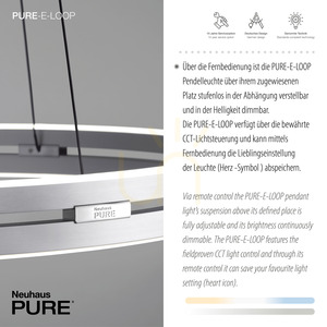 PUREE-LOOP 2551-95 Silber 2xLED-Pendelleuchte small 3