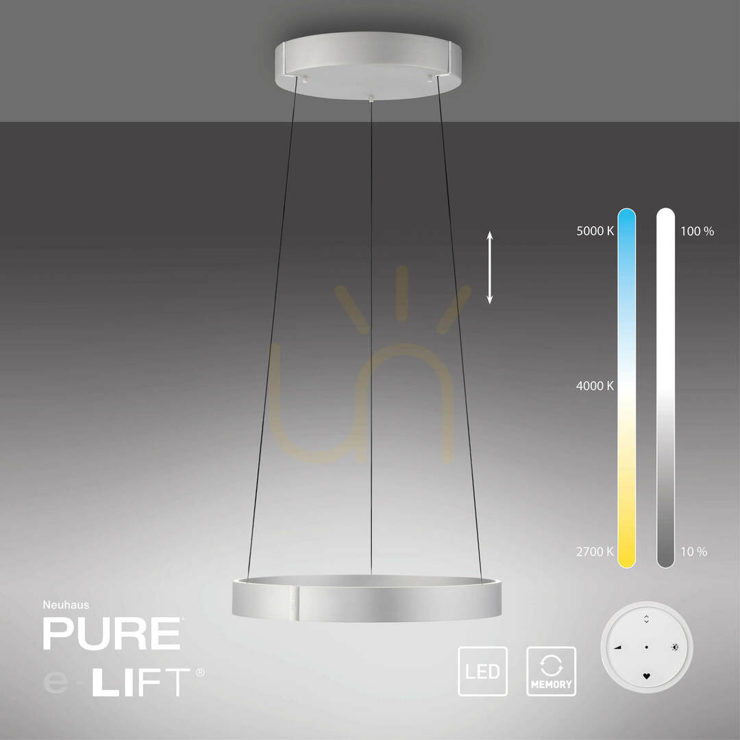 Aussicht PURE E-CLIPSE 2560-95 Silber 2xLED-Pendelleuchte PURE E-CLIPSE 2560-95 Silber 2xLED-Pendelleuchte