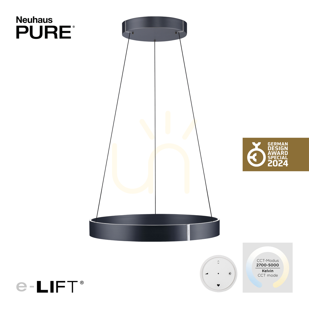 Aussicht PURE E-CLIPSE 2561-15 Grau 2xLED-Pendelleuchte PURE E-CLIPSE 2561-15 Grau 2xLED-Pendelleuchte