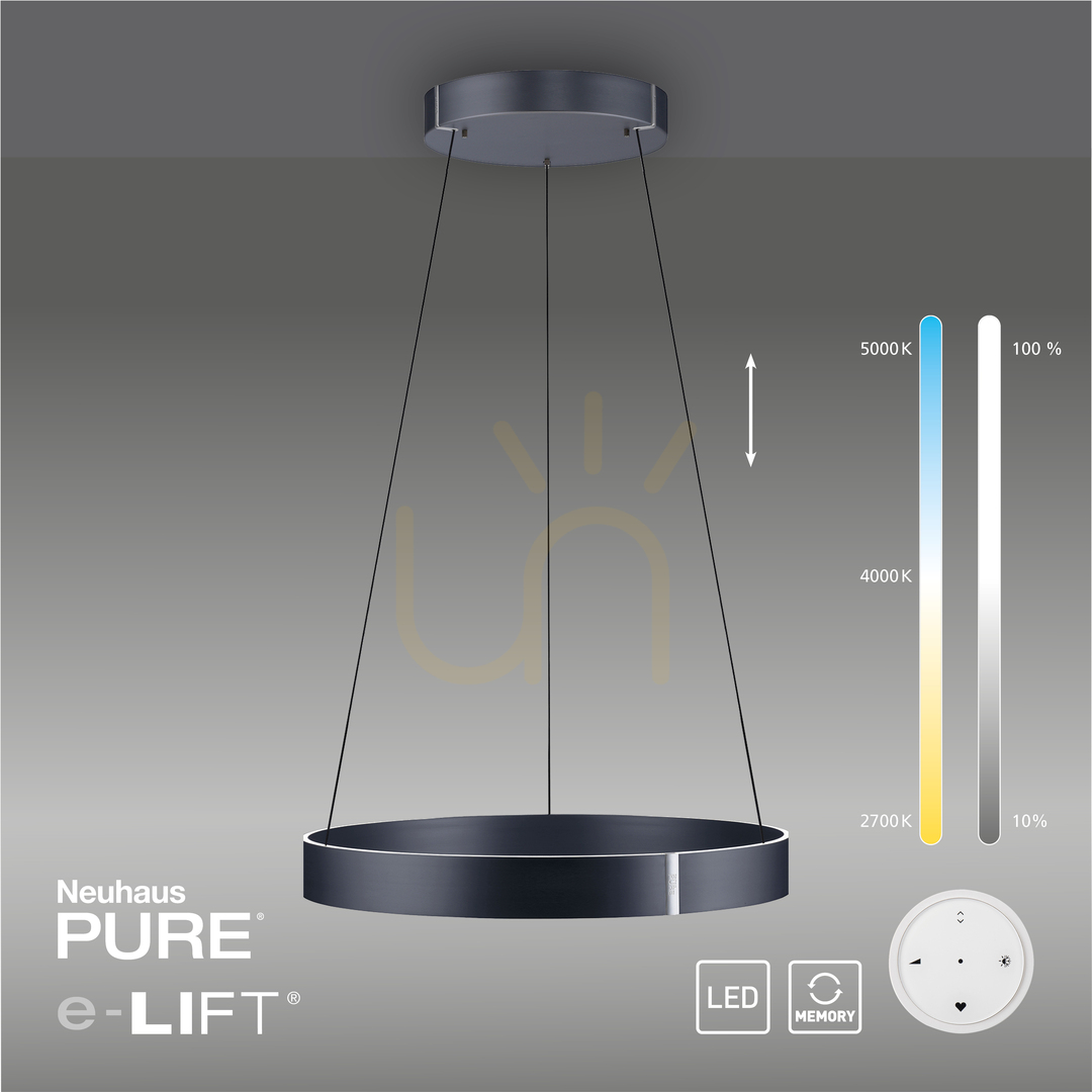 Vorschau PURE E-CLIPSE 2561-15 Grau 2xLED-Pendelleuchte PURE E-CLIPSE 2561-15 Grau 2xLED-Pendelleuchte