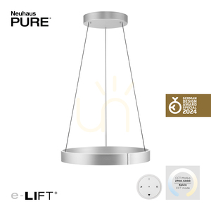 PURE E-CLIPSE 2561-95 Silber 2xLED-Pendelleuchte small 1