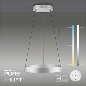PURE E-CLIPSE 2561-95 Silber 2xLED-Pendelleuchte small 12