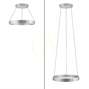PURE E-CLIPSE 2561-95 Silber 2xLED-Pendelleuchte small 13