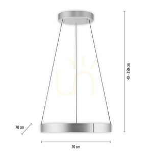 PURE E-CLIPSE 2561-95 Silber 2xLED-Pendelleuchte small 8