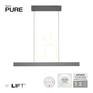 PURE E-MOTION 2570-15 Grau 2xLED-Pendelleuchte small 1