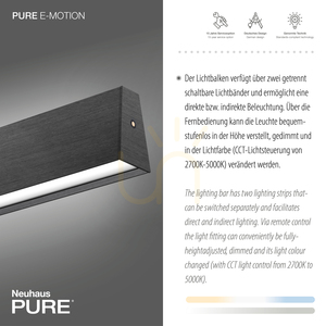 PURE E-MOTION 2570-15 Grau 2xLED-Pendelleuchte small 3