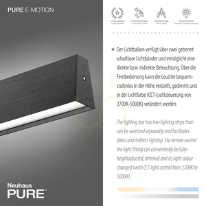PURE E-MOTION 2570-15 Grau 2xLED-Pendelleuchte small 4