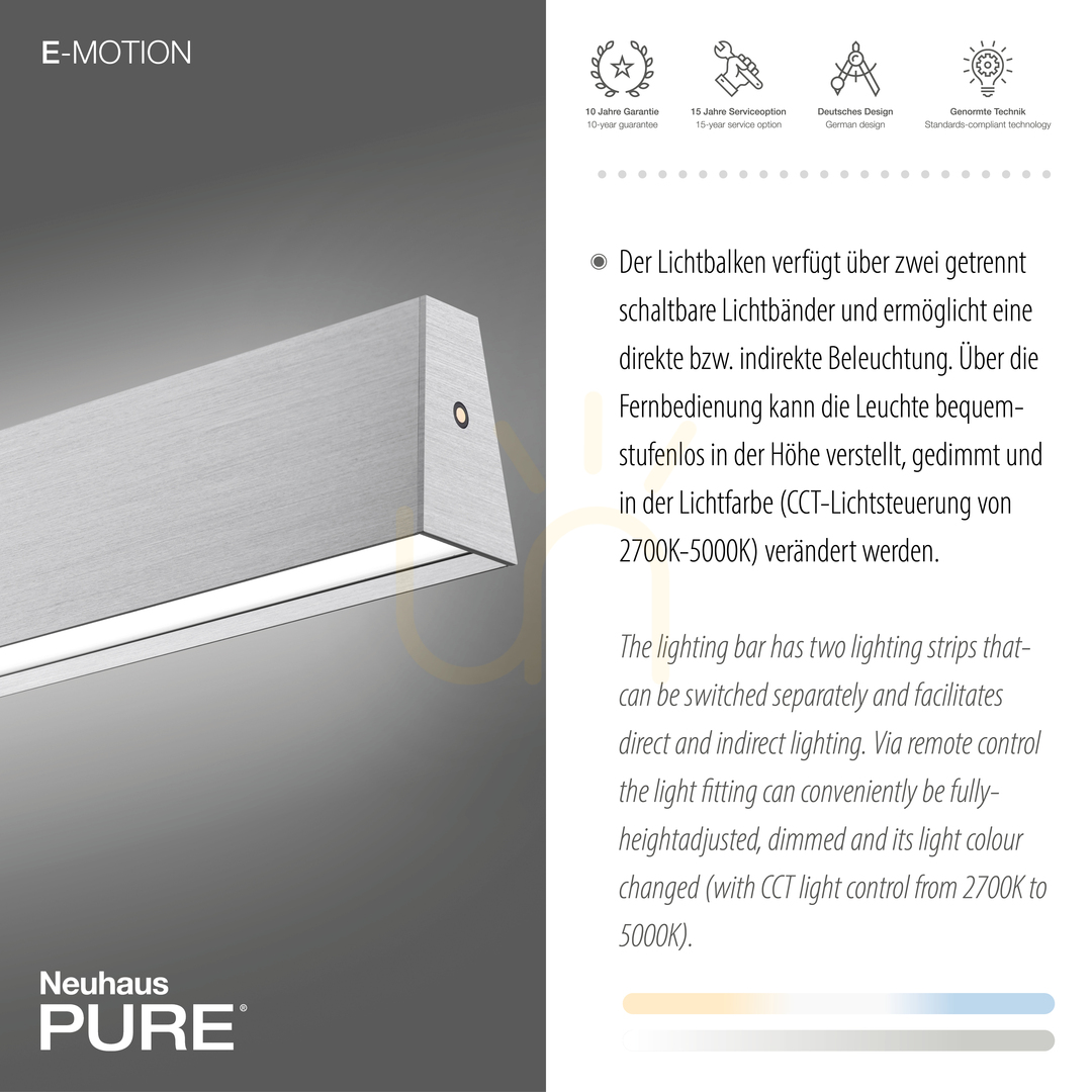 Zeige PURE E-MOTION 2570-95 Silber 2xLED-Pendelleuchte PURE E-MOTION 2570-95 Silber 2xLED-Pendelleuchte